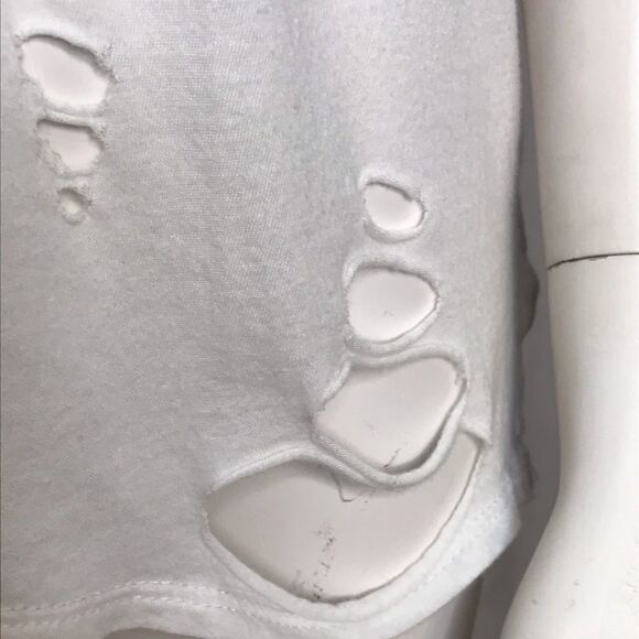 Michelle by Comune white ripped tee - Picture 3 of 6